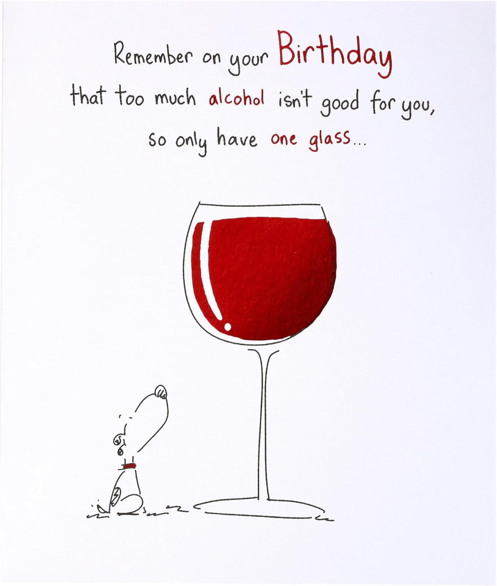 UK Greetings Birthday Card for Her/Friend - Funny Wine Design