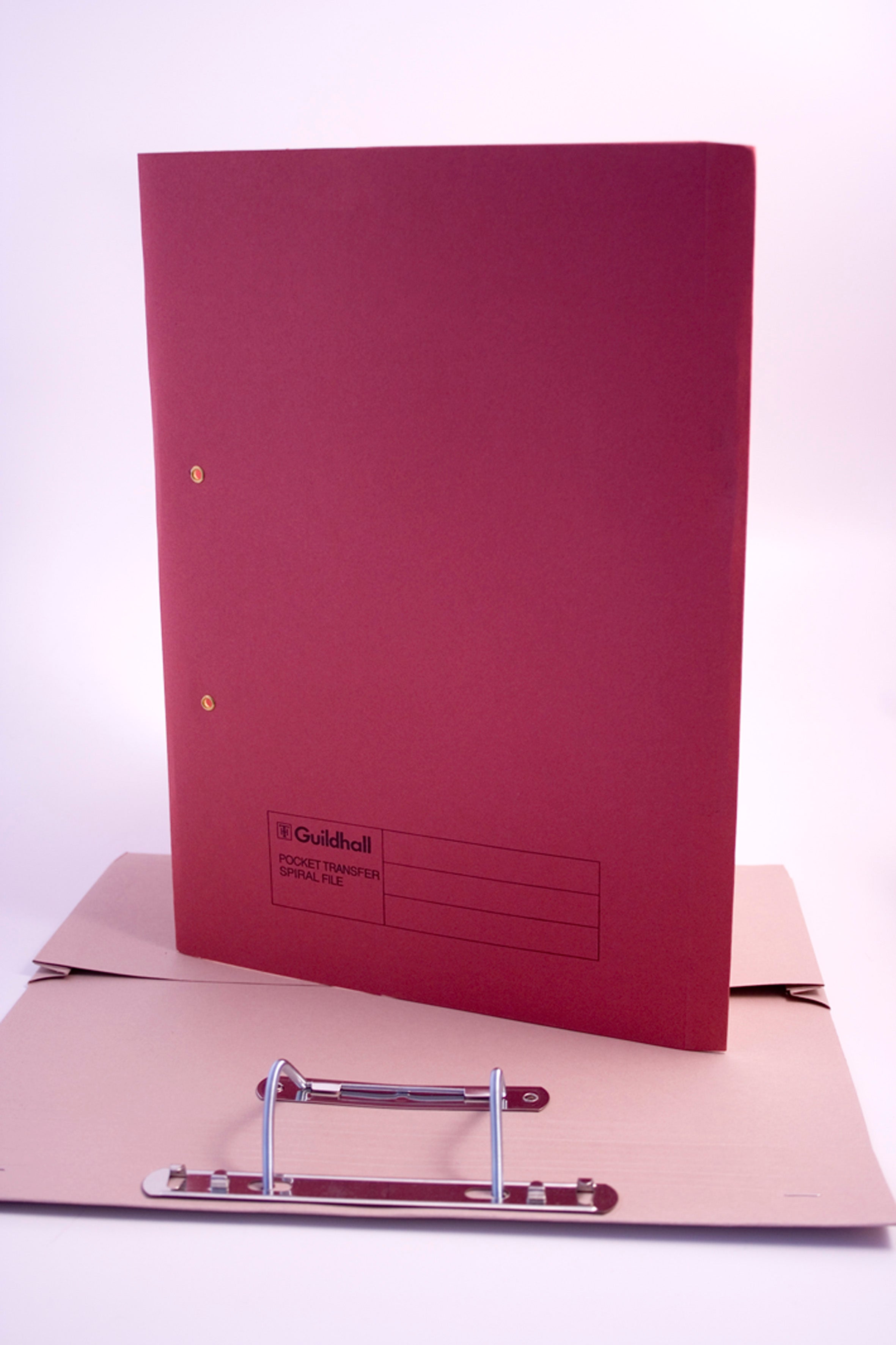 Guildhall Spring Pocket Transfer File Manilla Foolscap 420gsm Red (Pack 25) - 211/6005Z