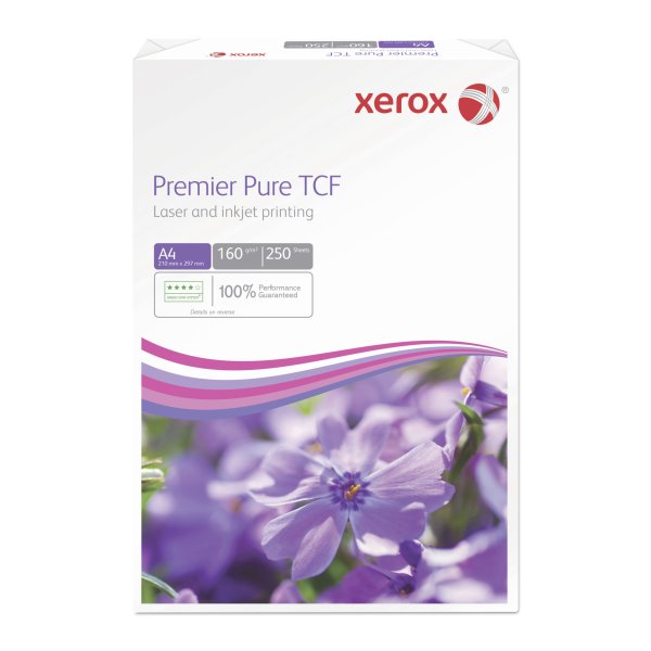 Xerox Premier A4 Card 160gsm, 250 sheets of high-quality specialist paper for printing and crafting projects.