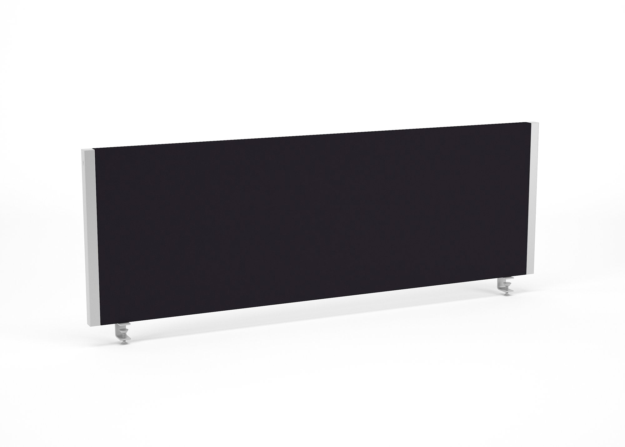Impulse Straight Screen W1200 x D25 x H400mm Black With Silver Frame - I000273 DD