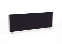 Impulse Straight Screen W1200 x D25 x H400mm Black With Silver Frame - I000273 DD