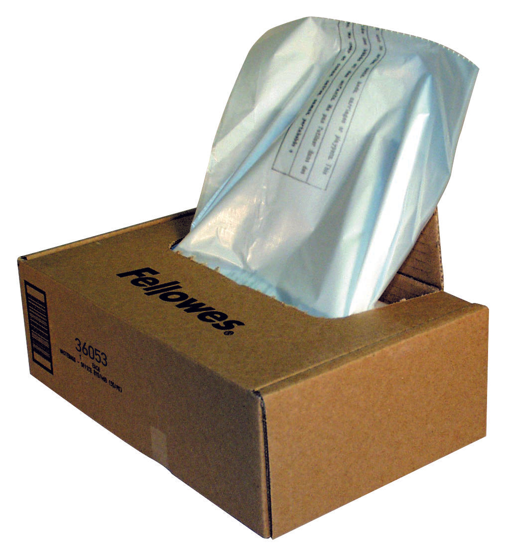 Fellowes Shredder Waste Bag 30-35 Litre Clear (Pack 100) 36053