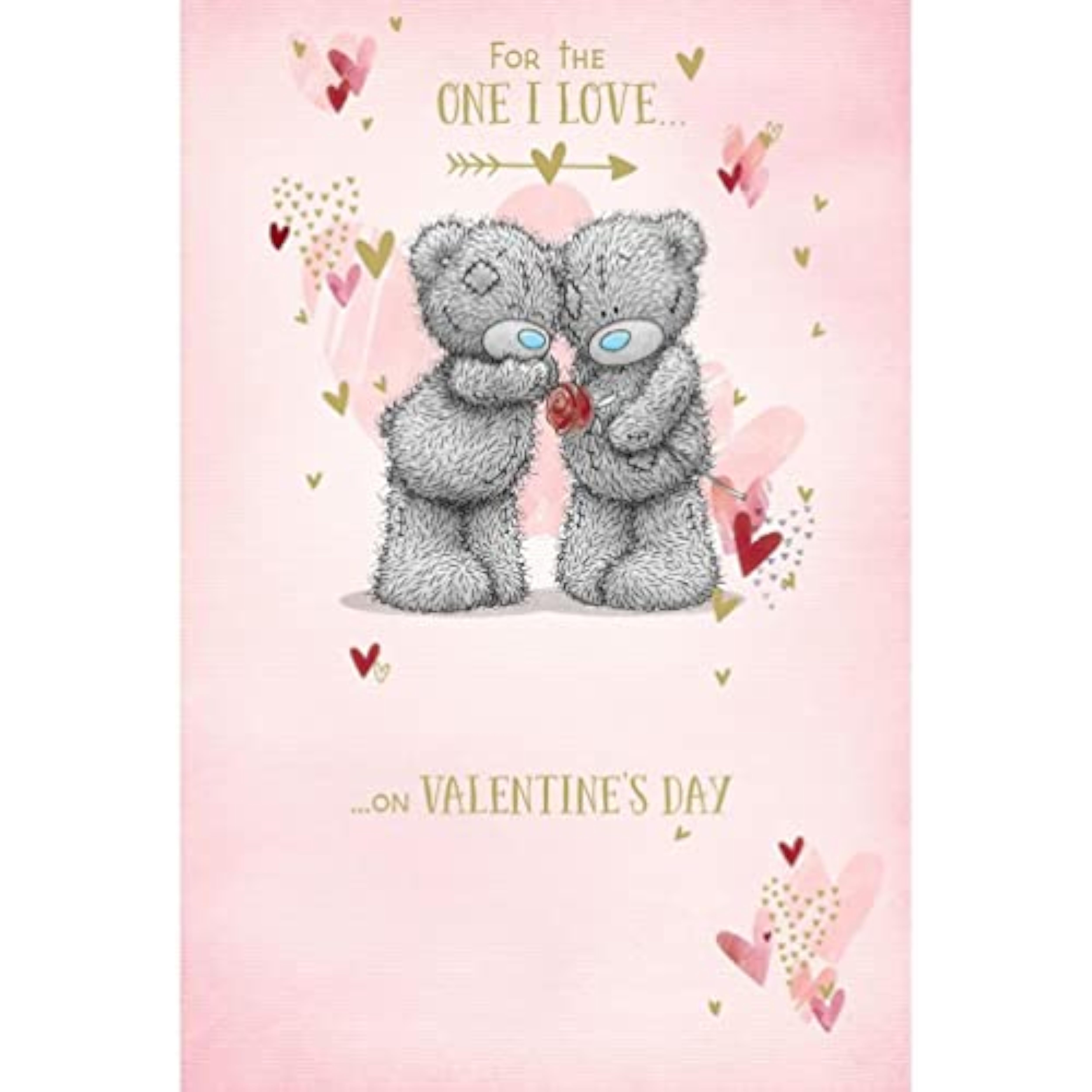 One I Love Bears With Rose Valentine Day Card
