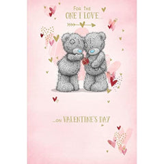 One I Love Bears With Rose Valentine Day Card