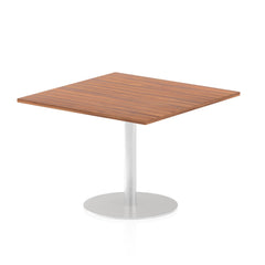 Dynamic Italia 1000mm Poseur Square Table Walnut Top 725mm High Leg ITL0353 DD