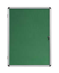 Bi-Office Enclore Green Felt Lockable Noticeboard Display Case 9 x A4 720x981mm - VT630102150 DD