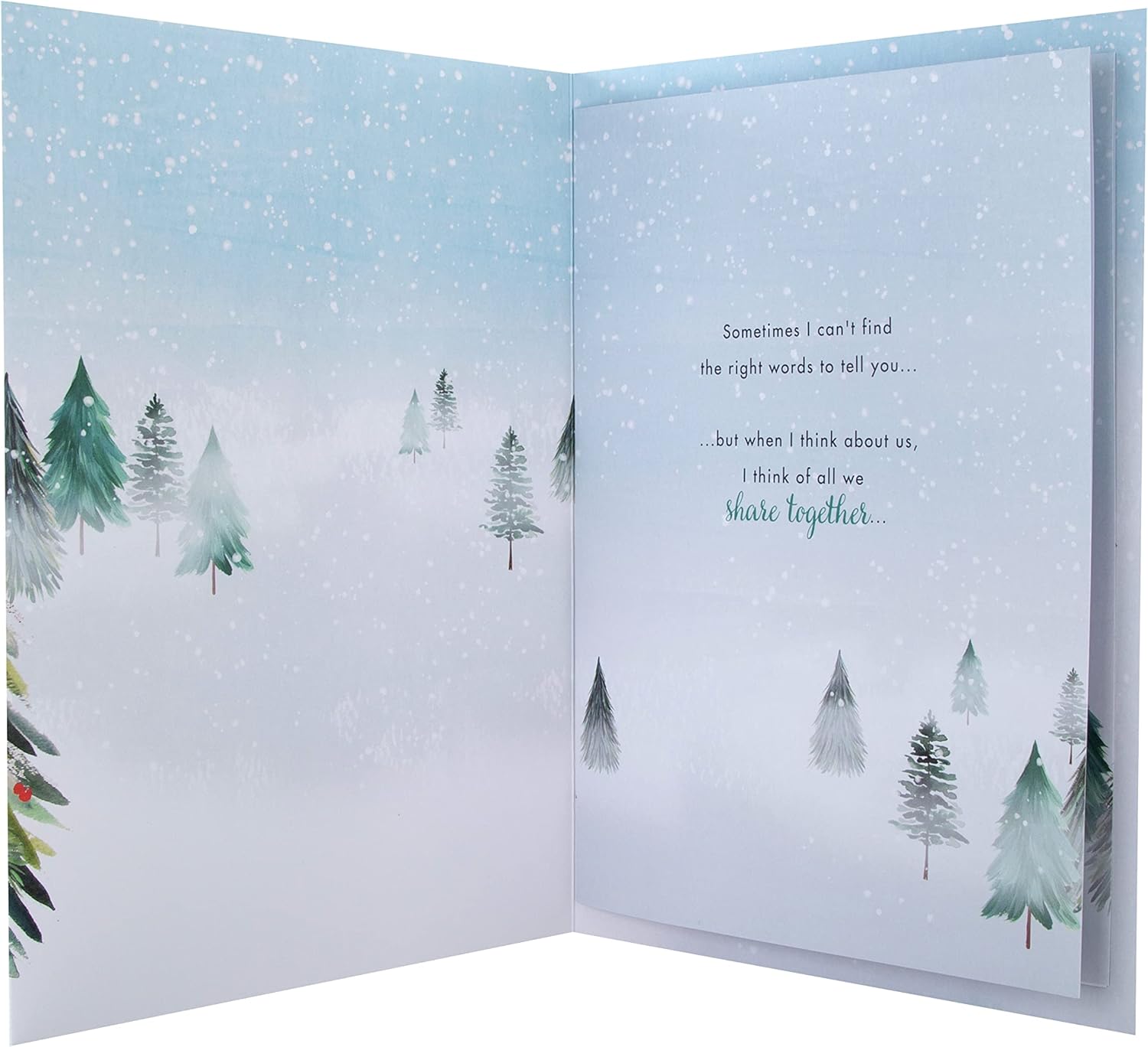 Hallmark Boxed Christmas Card for Girlfriend – Classic Winter Scene with Tree Design