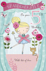 Granddaughter 5th Birthday Card