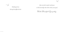 Deepest Sympathy for You and Your Family Sympathy Card