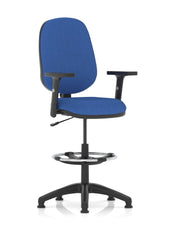 Eclipse Plus I Blue Chair With Adjustable Arms With Hi Rise Kit KC0247 DD