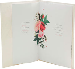 Romantic Floral Bouquet For My Wife Valentine's Day Card