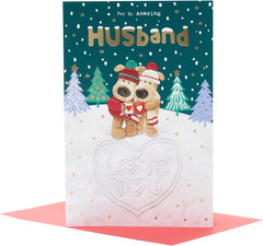 Boofle For My Amazing Husband Snowy Cuddle Bliss Cute Christmas Card