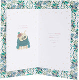 Christmas Greeting Card for Fiancé – Cute Boofle Festive Design