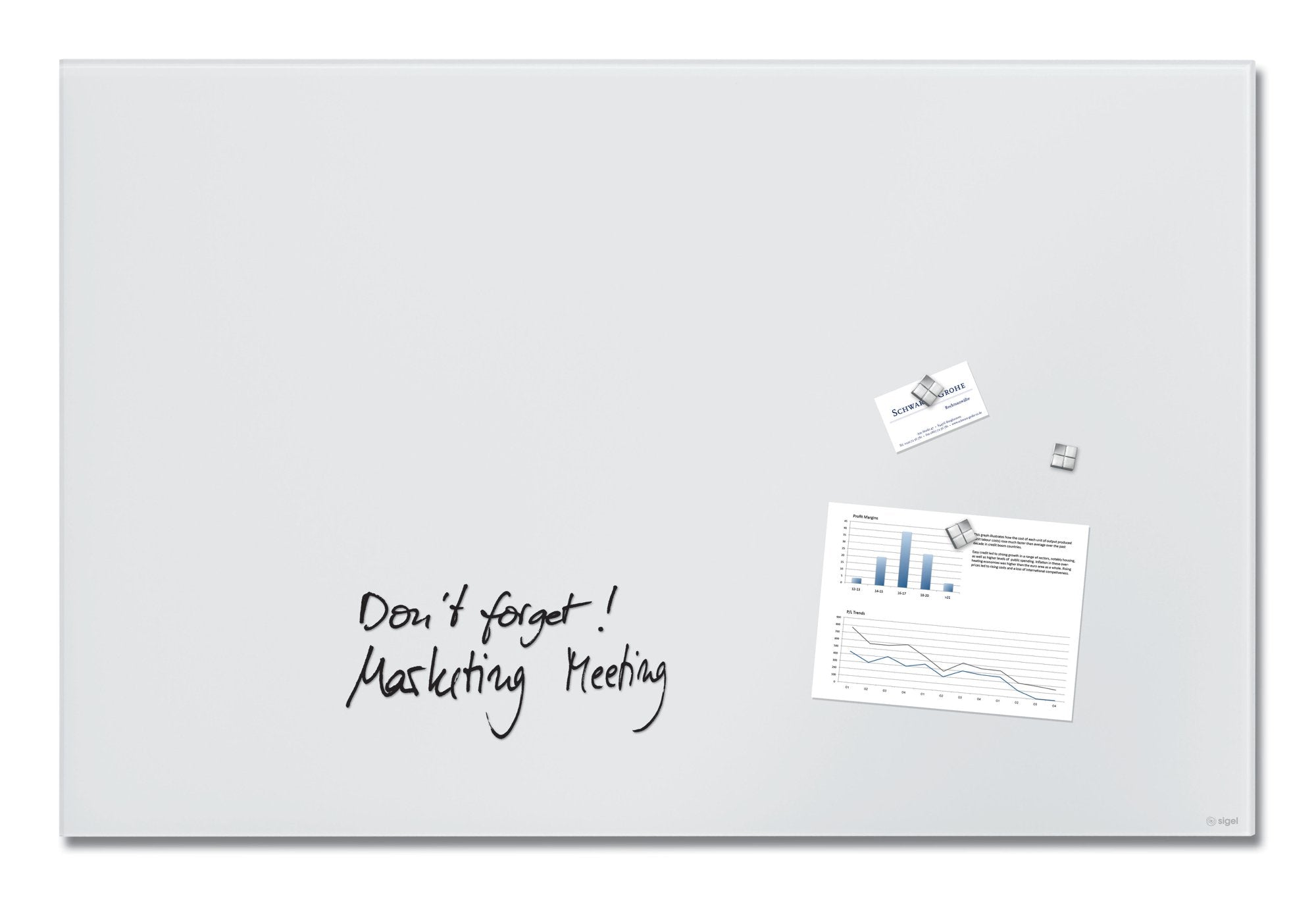 Artverum Magnetic Glass Drywipe Board Matt Super White 1000x650 - GL541 DD