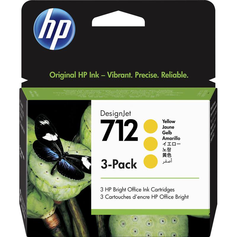 HP 3ED79A NO 712 29ml 3 Pack Yellow