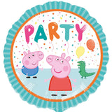 Round foil balloon featuring Peppa Pig for parties by Xpress Yourself, colorful and festive decoration for children's celebrations.