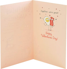 Girlfriend Valentine's Day Card, Valentine's Day Card for Girlfriend, Cute Cartoon Valentine's Day Card for Her, to My Girlfriend on Valentine's Day