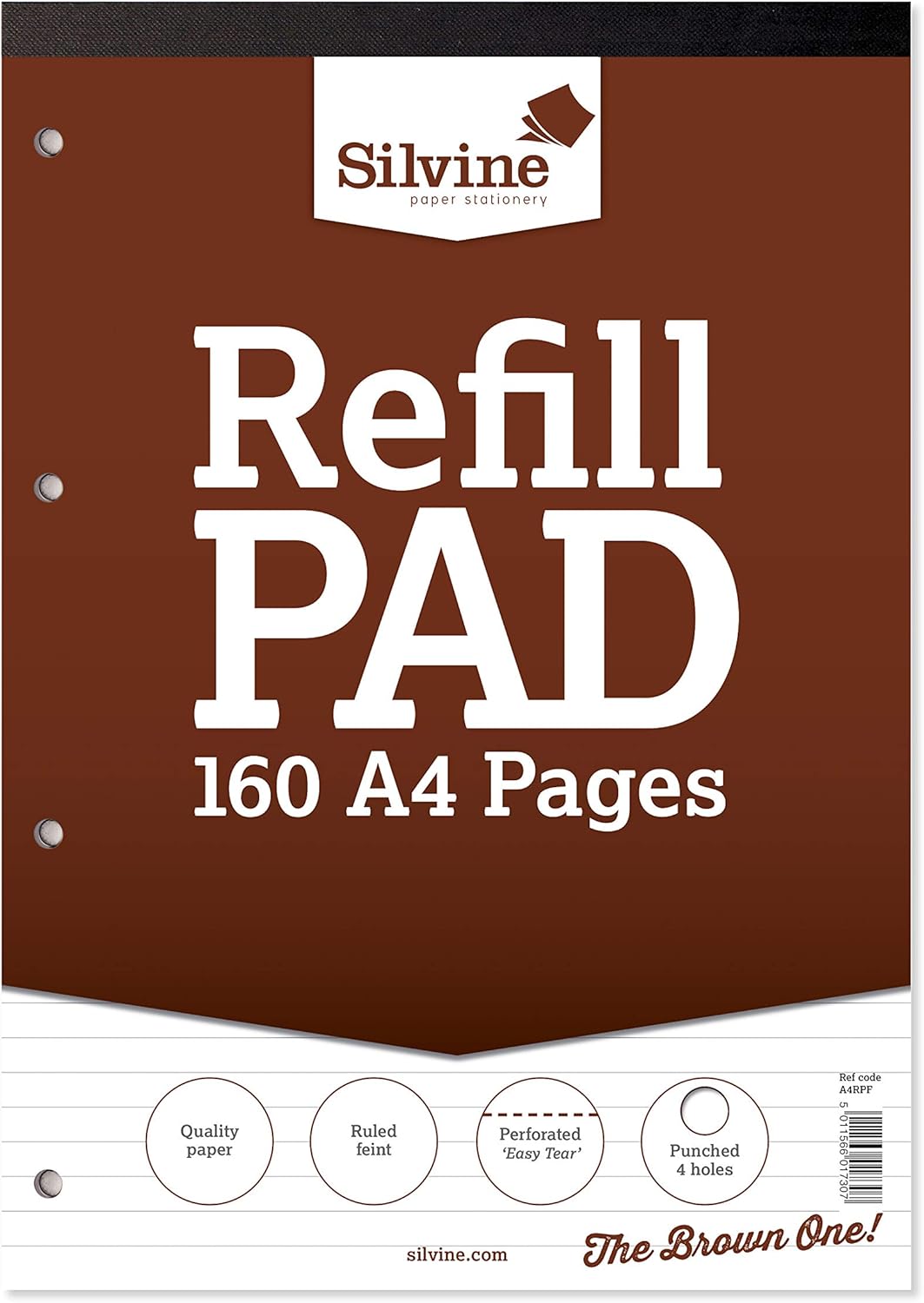 Silvine A4 Refill Pad - Lined (160 Pages) Single