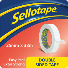 Sellotape Easy Peel Extra Strong Double Sided Tape 25mm x 33m (Pack 6) - 1447052
