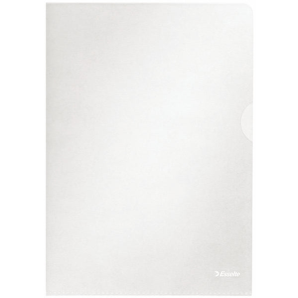Esselte Cut Back Folder Polypropylene A4 105 Micron Clear (Pack 100) 54832