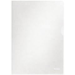 Esselte Cut Back Folder Polypropylene A4 105 Micron Clear (Pack 100) 54832