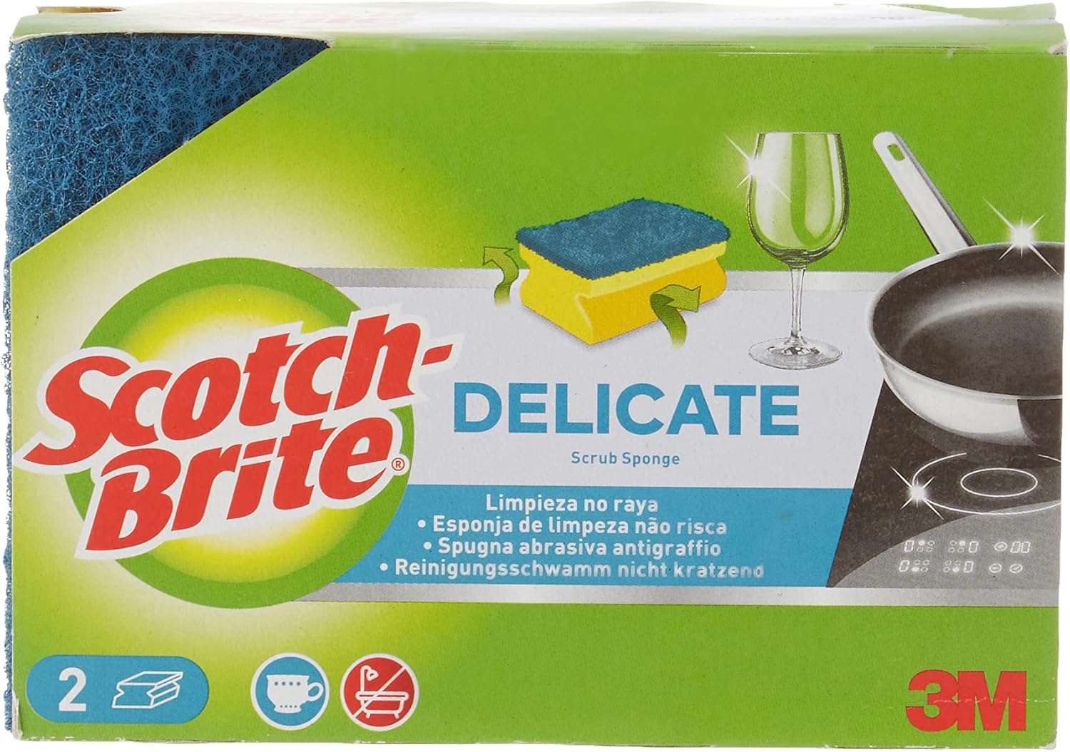 3M Universal Salvauñas, Polyurethane, Blue-No Scratch, Standard