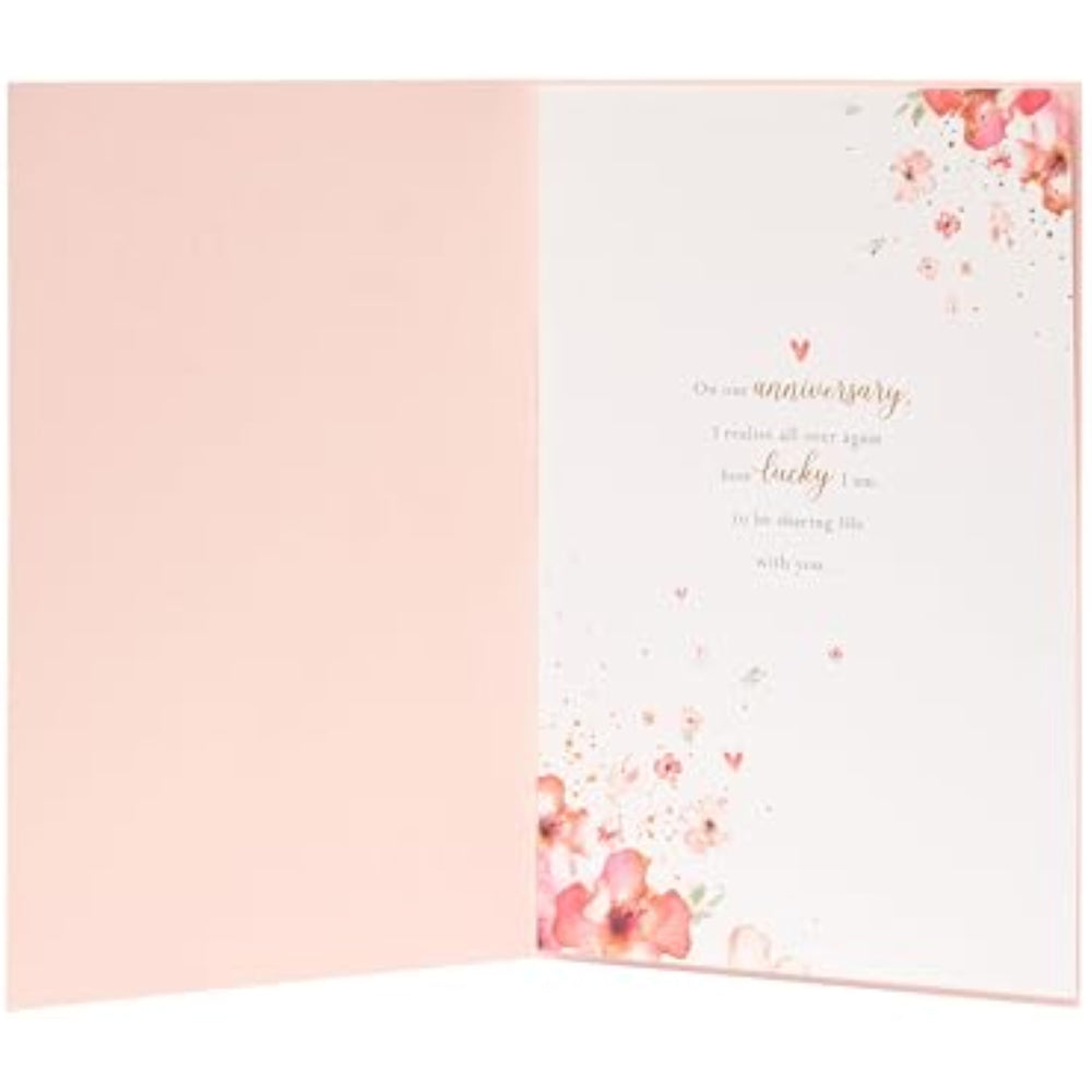 Wonderful Wife Wedding Anniversary Card - Elegant and Heartfelt Design