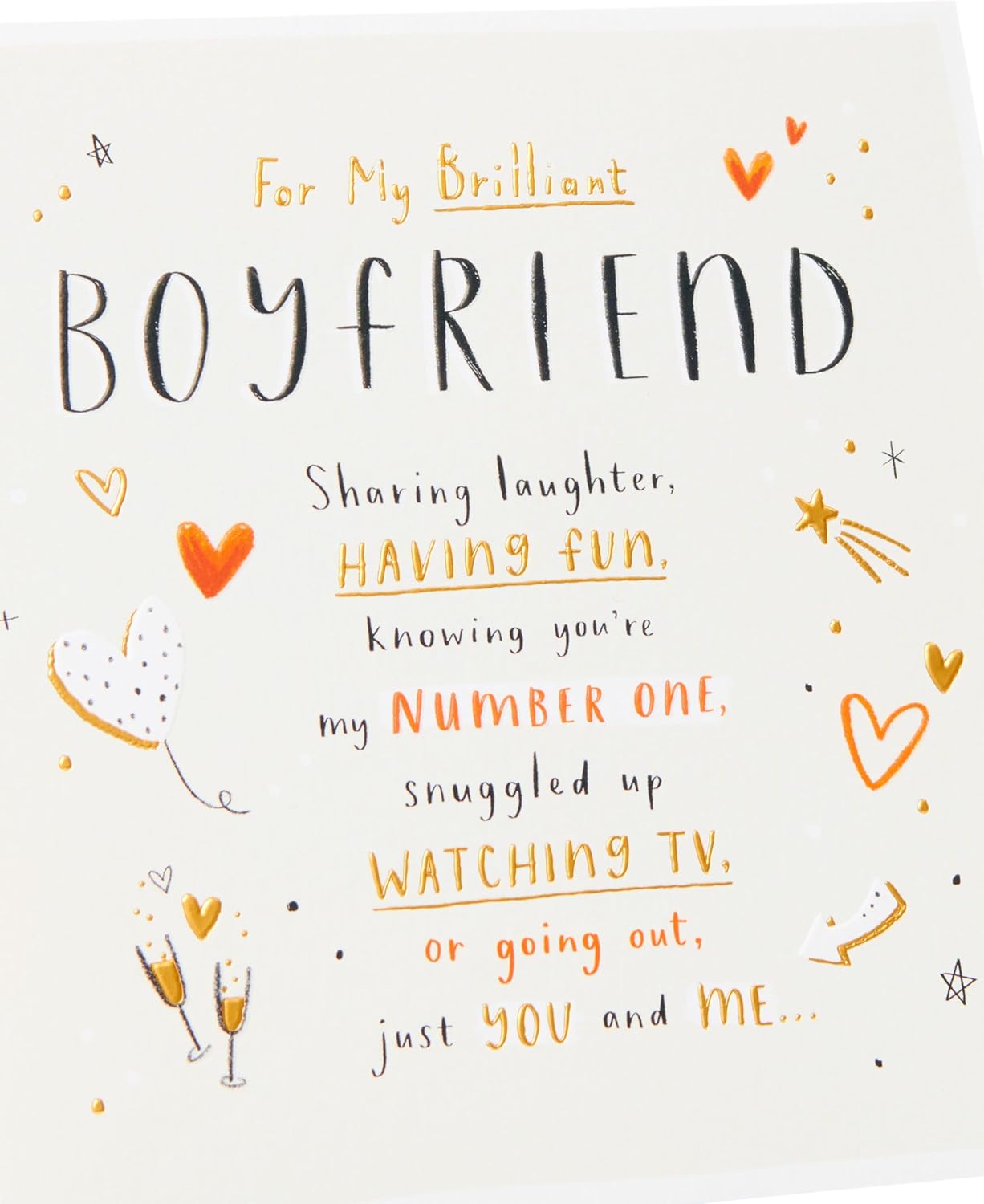 UK Greetings Valentine's Day Card for Boyfriend - Sweet Rhyme Design