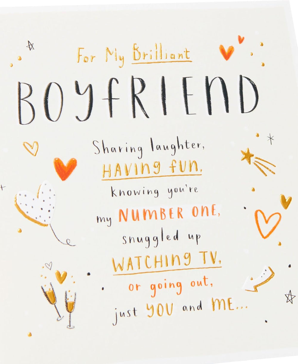 UK Greetings Valentine's Day Card for Boyfriend - Sweet Rhyme Design