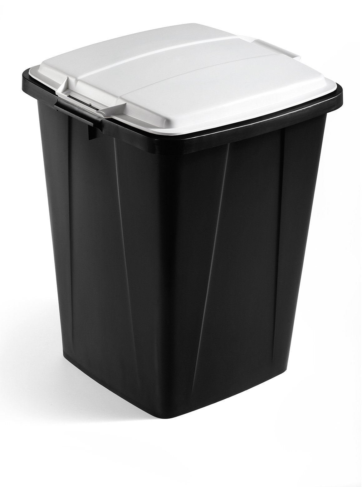 Durable DURABIN ECO 80% Recycled Plastic Waste Recycling Bin 90 Litre Black with Grey Lid - VEH2023031 DD