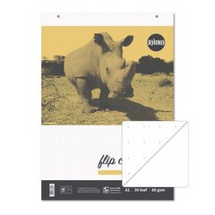 Rhino A1 Educational Dotted Flip Chart Pad 30 Leaf 20mm Dotted With Plain Reverse (Pack 5) - REDFC-2 DD