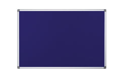 Bi-Office Maya Blue Felt Noticeboard Double Sided Aluminium Frame 900x900mm - FA4143750 DD
