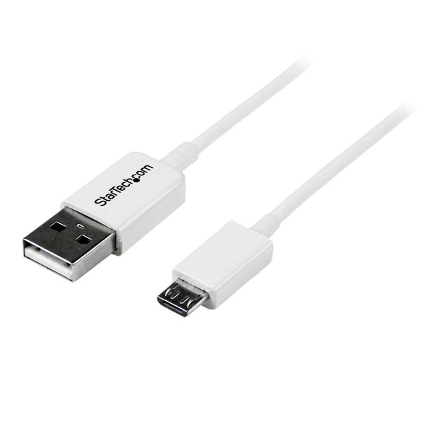 StarTech.com 1m USB A to Micro B White Cable