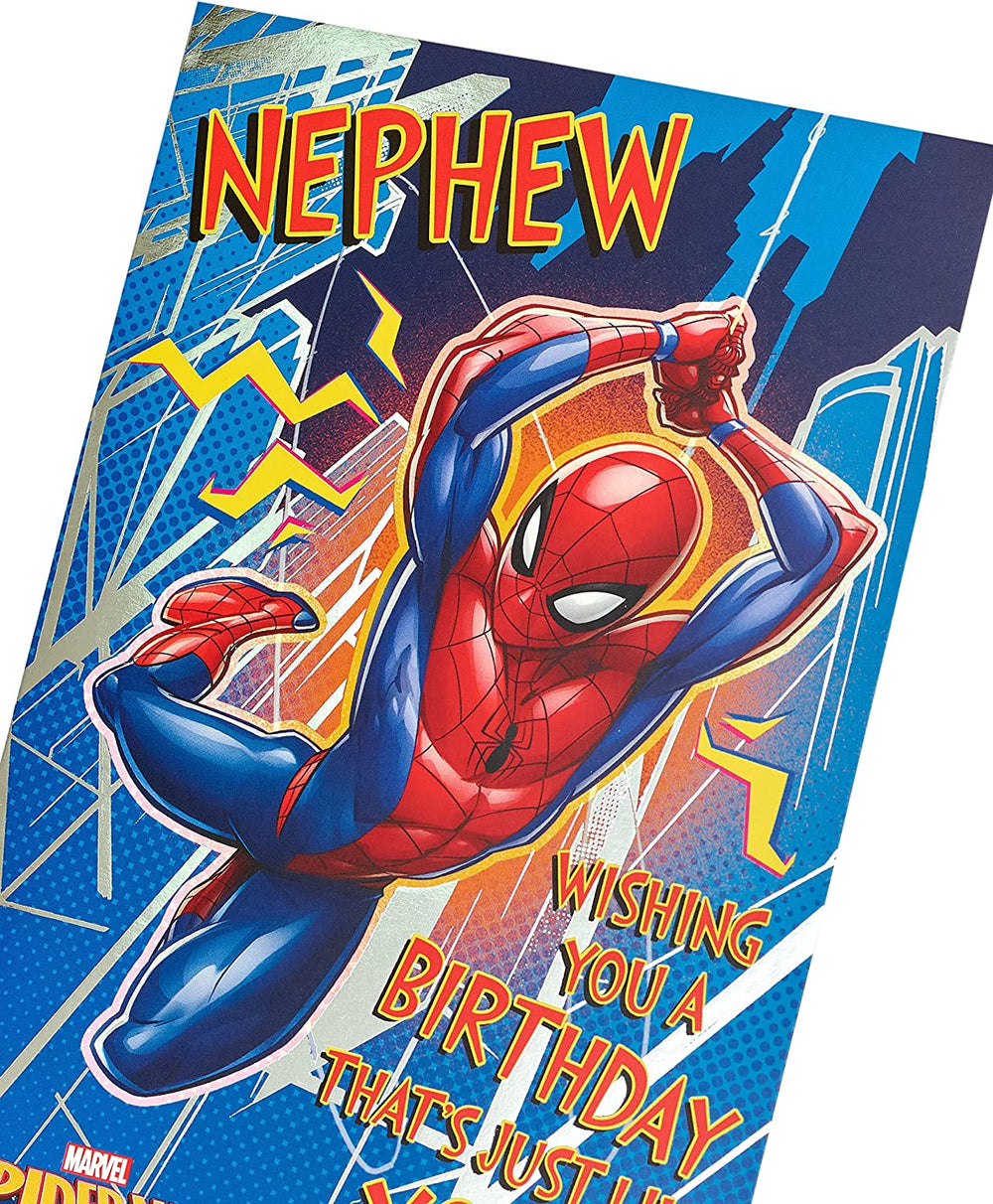 Marvel Spiderman Nephew Birthday Card