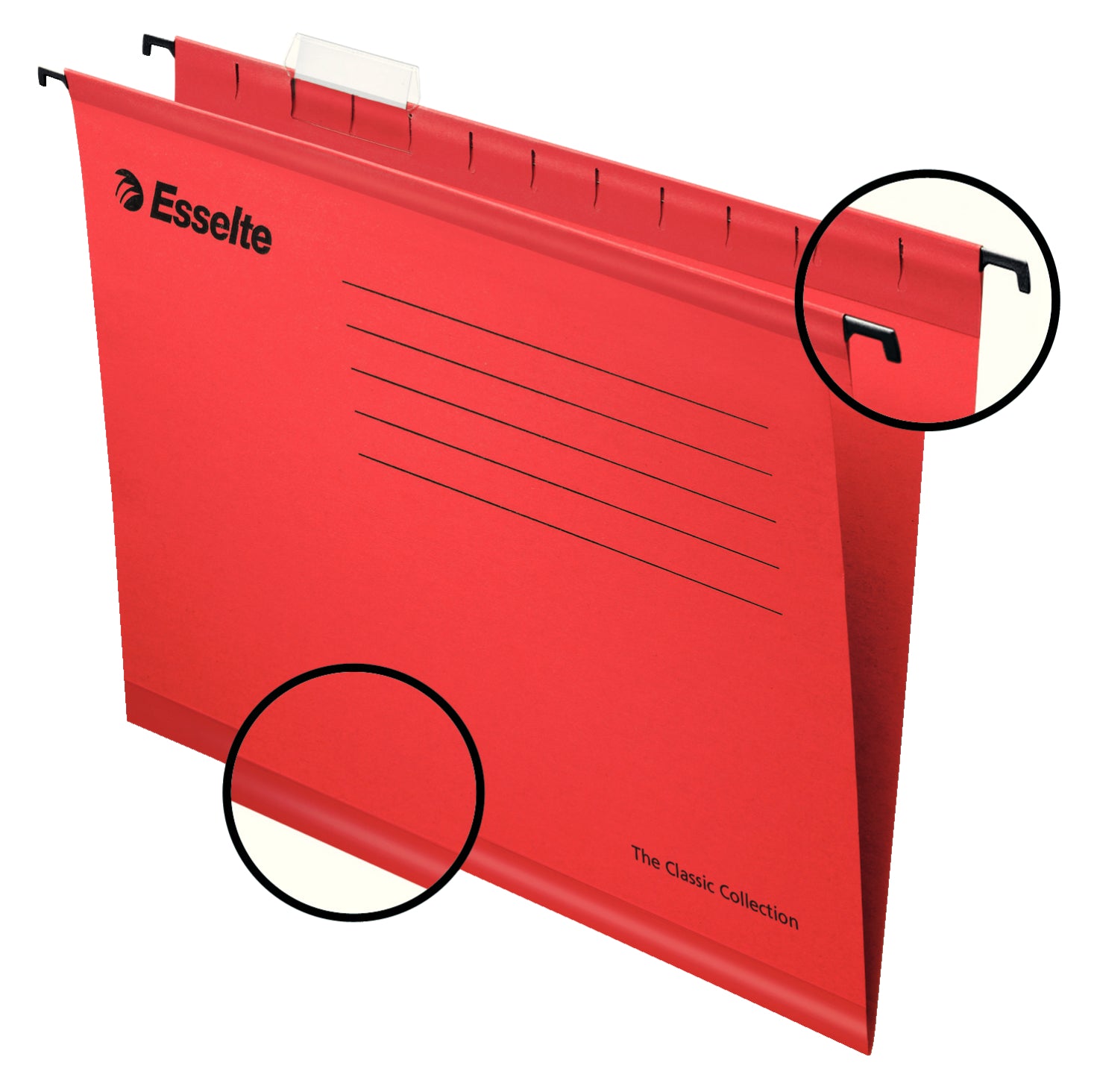 Esselte Classic A4 Suspension File Board 15mm V Base Red (Pack 25) 90316