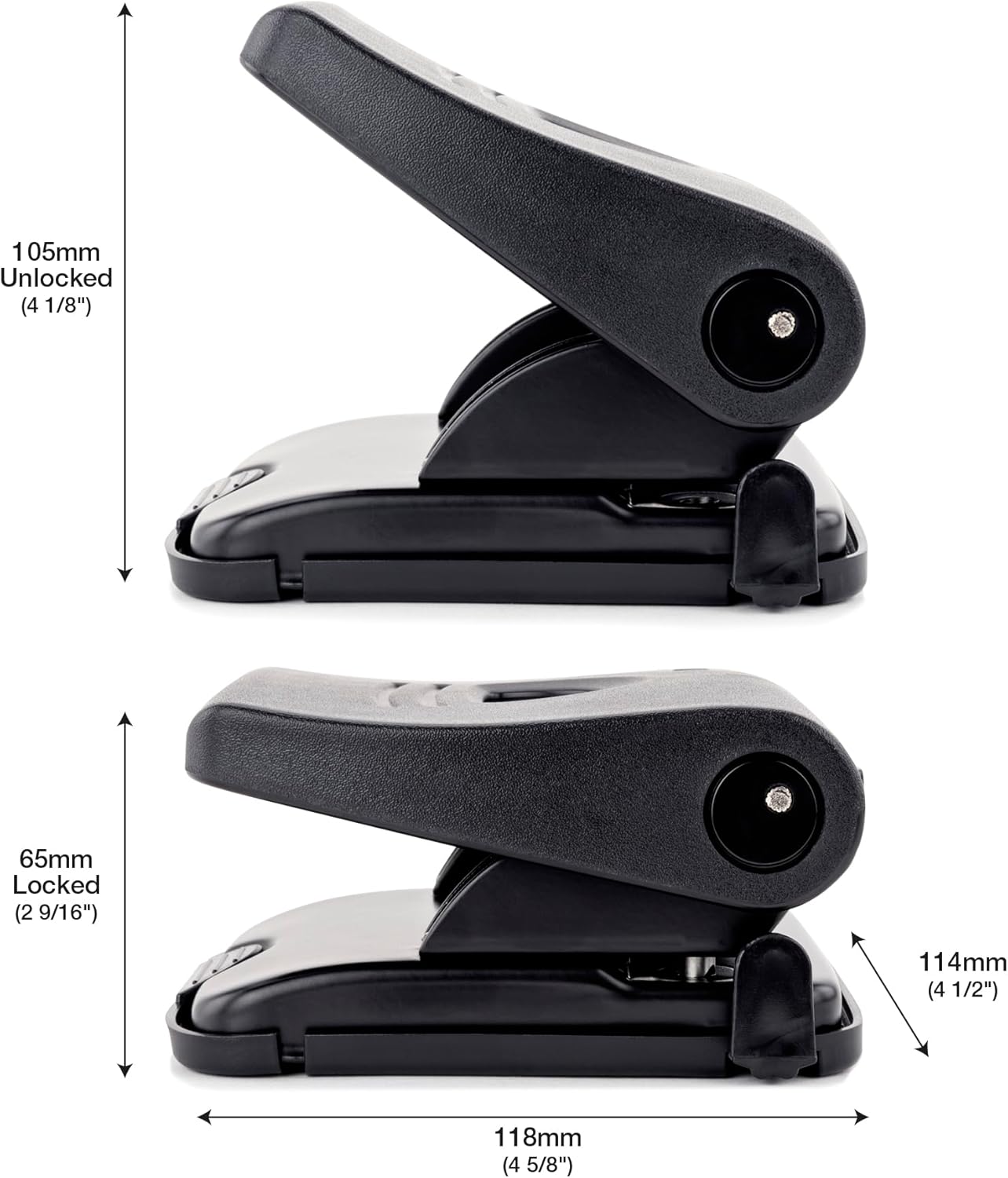 Rapesco Germ-Savvy® Antibacterial: 2-Hole Punch (30 Sheet) – Black (Pack 3)