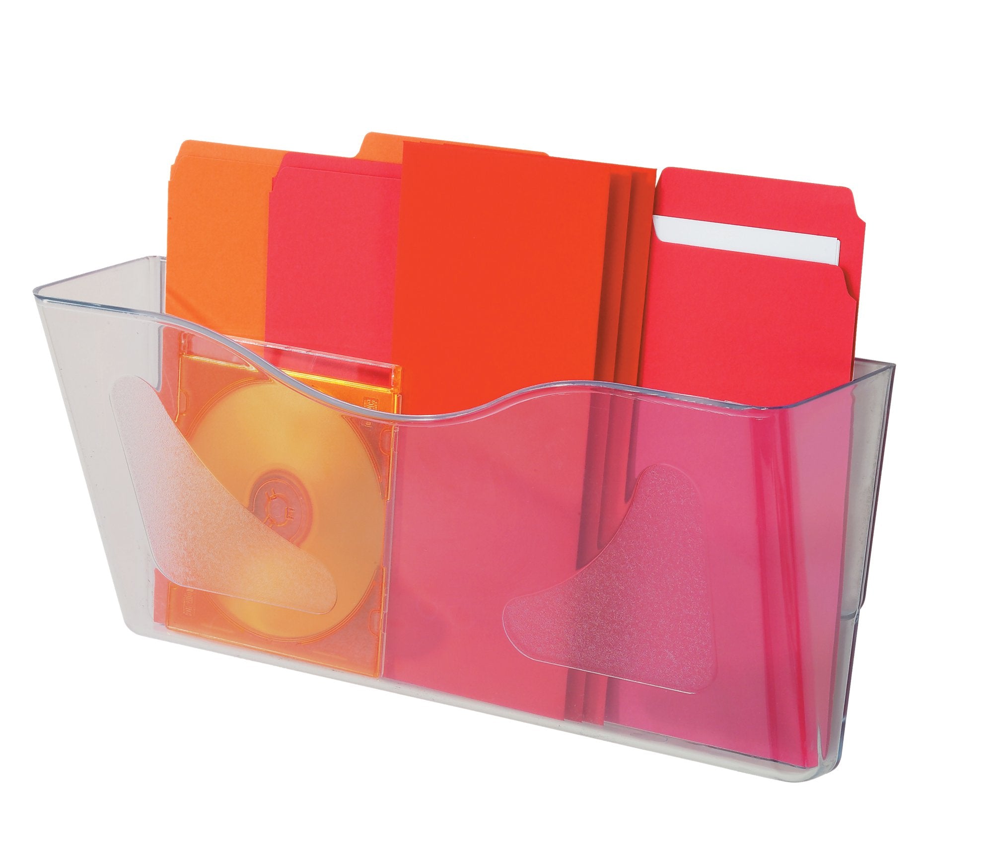 Deflecto A4 Landscape Wall Mounted Literature Display Holder Smoke - CP074YTSMK
