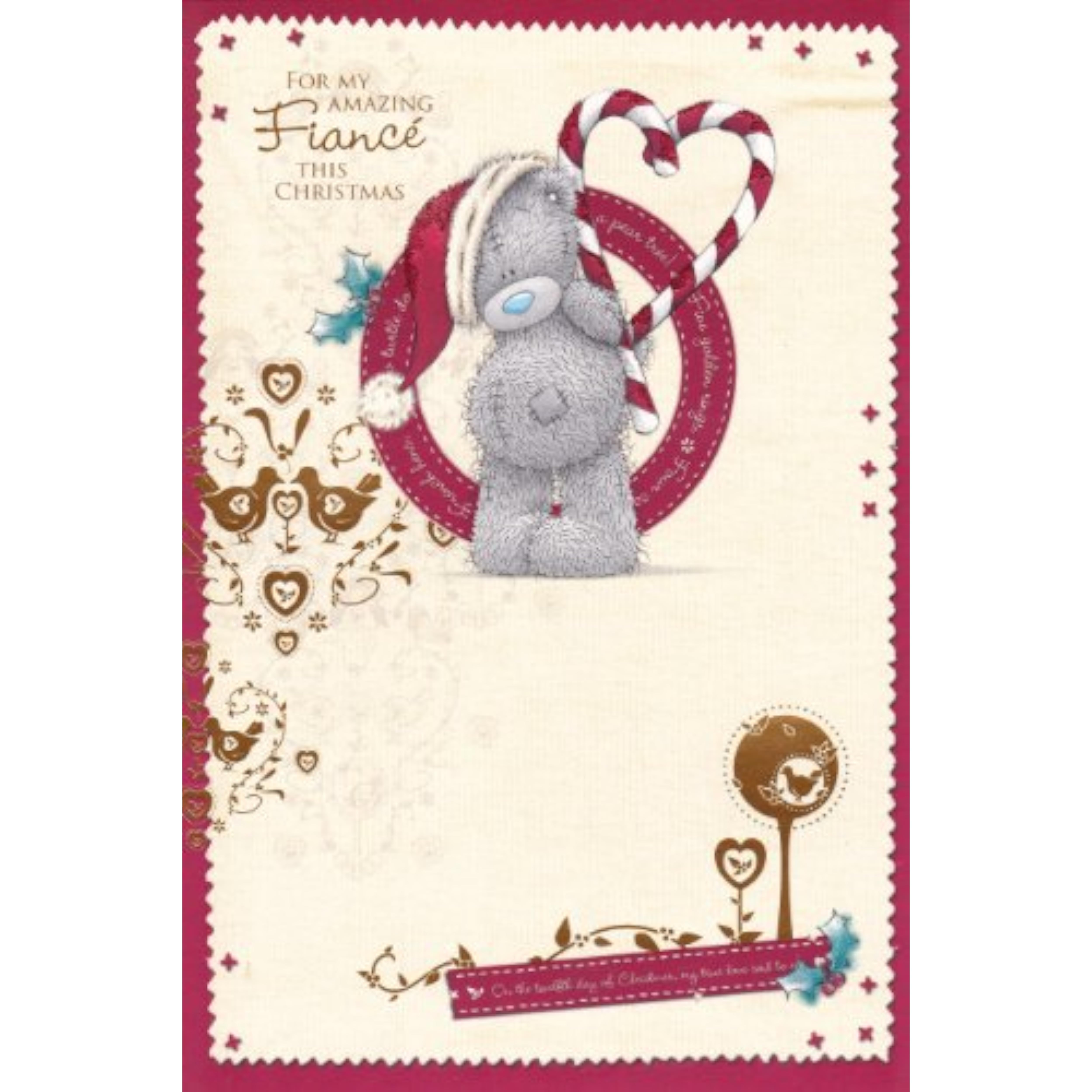 Me To You Fiance Bear Christmas Card