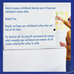 AF Whiteboard Cleaner Spray Solution | Fluid for White Board Surface Cleaning | Ideal for Schools, Offices, Classrooms + Labs - 12 x 250ml Bottle