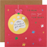 Mum Christmas Greeting Card from Pets with Cute Festive Design and Loving Wishes