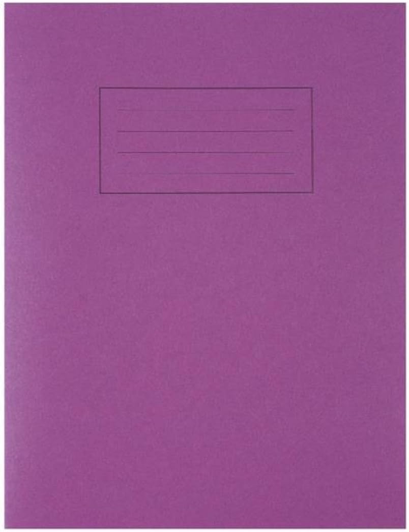 Silvine Exercise Book 229 x 178mm Ruled with Margin Purple