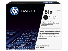 HP 81X Black High Yield Toner 25K pages for HP LaserJet Enterprise M605/M606/M630 (Not compatible with the M604 series) - CF281X