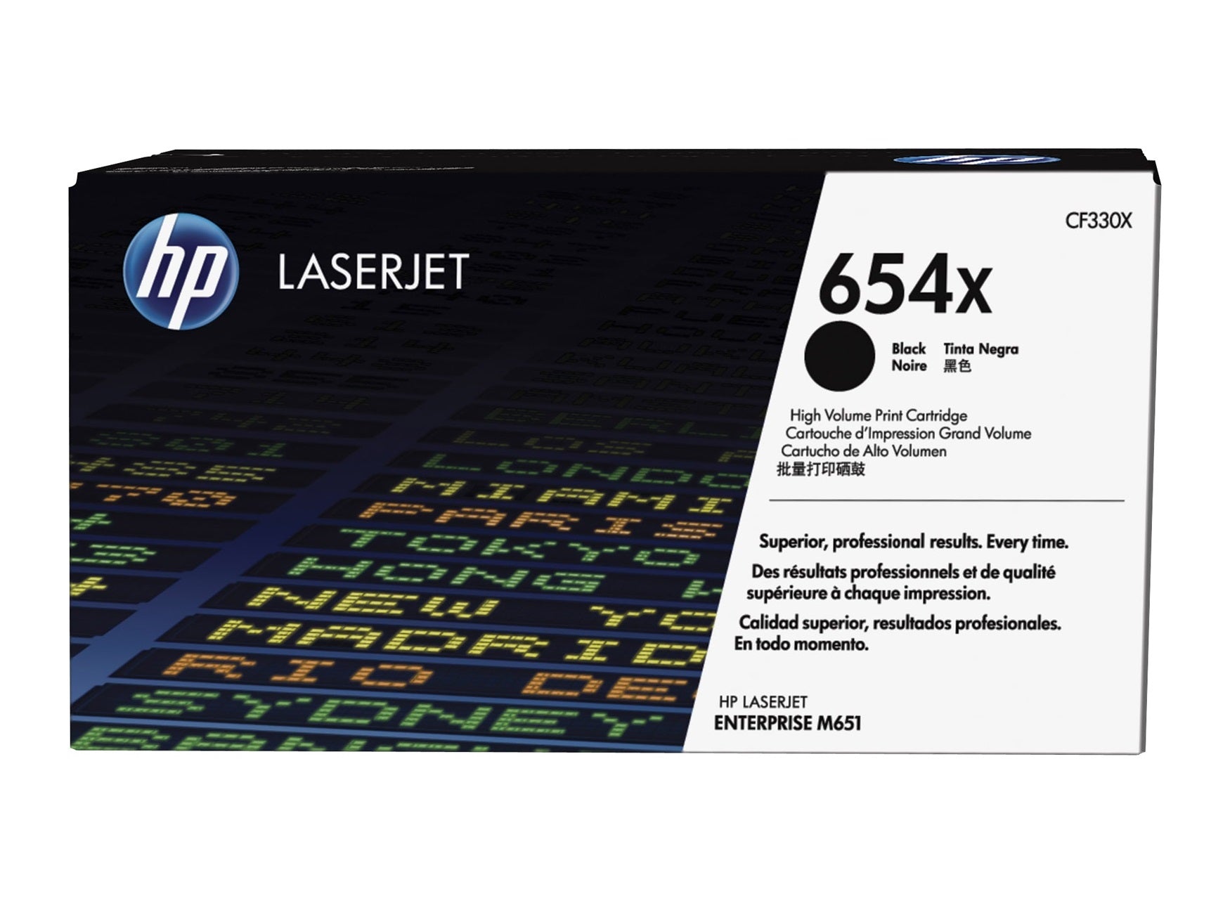 HP 654X Black High Yield Toner 20.5K pages for HP Color LaserJet Enterprise M651 - CF330X