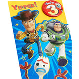 Disney Toy Story Design With Woody, Buzz & Forky 3rd Birthday Card