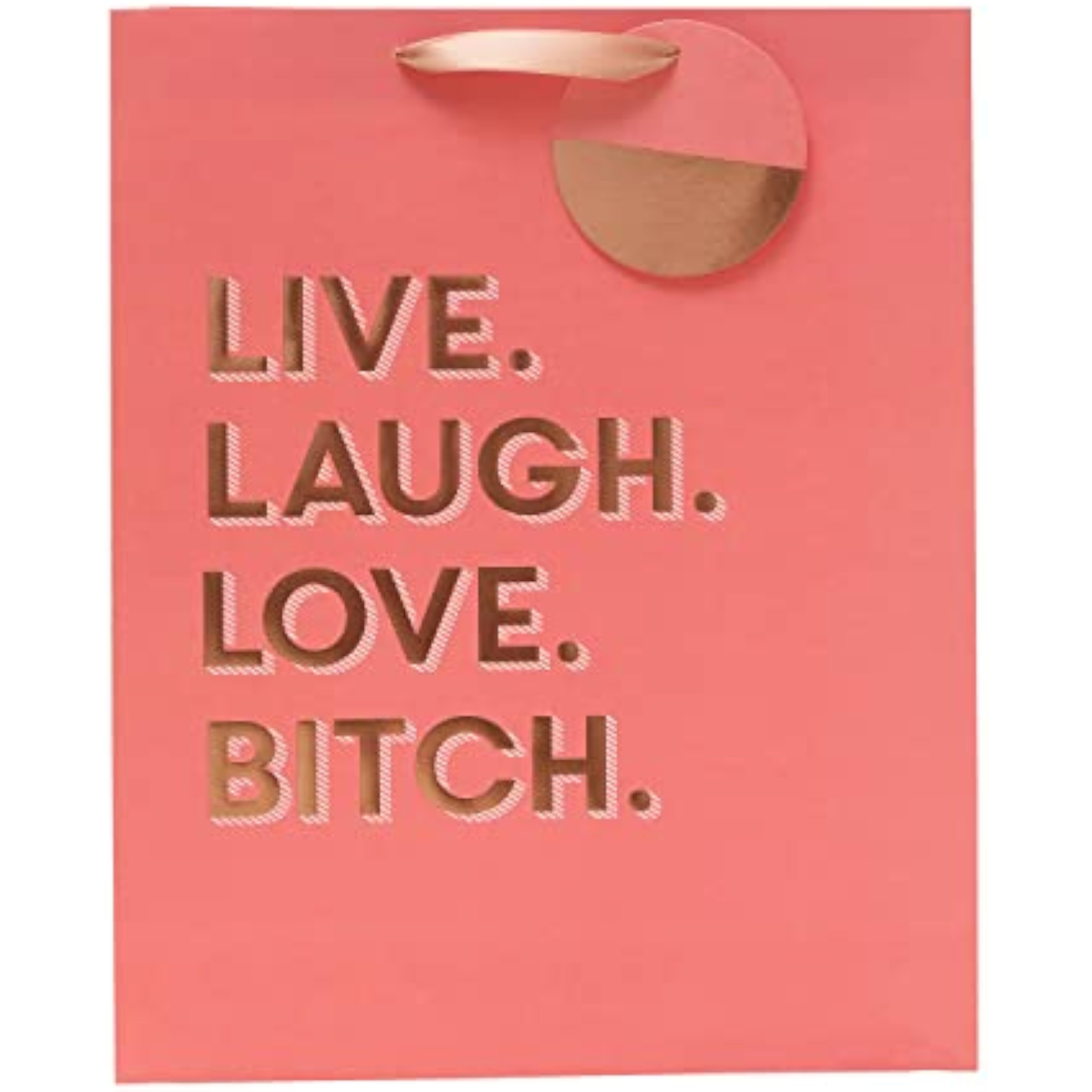 Celebration Live Laugh Love Bitch Funny Large Gift Bag
