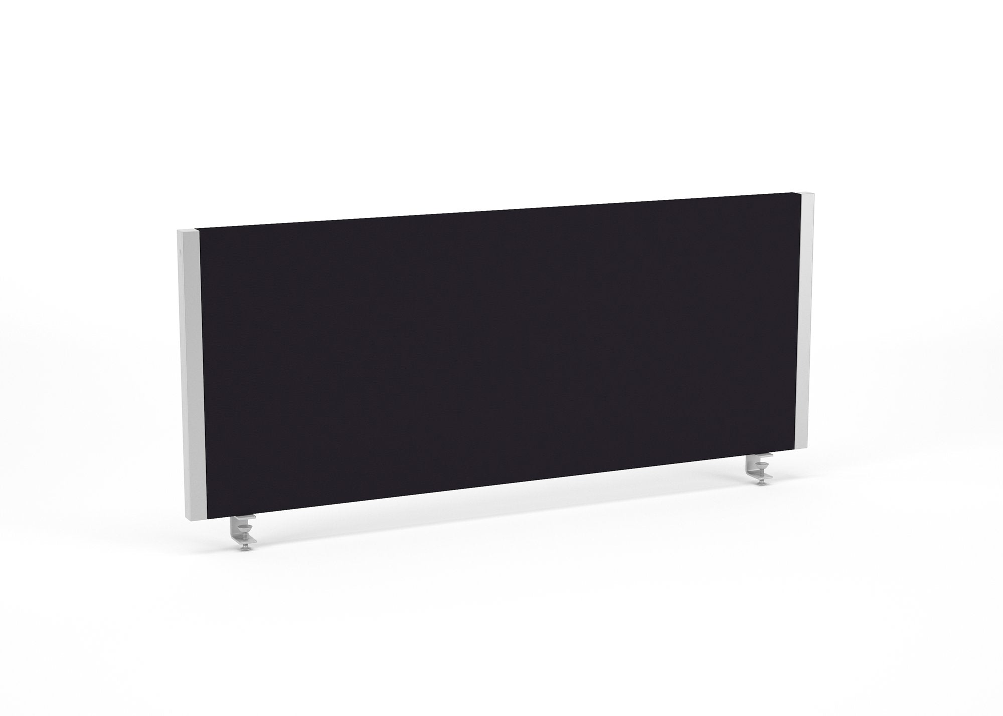 Impulse Straight Screen W1000 x D25 x H400mm Black With Silver Frame - I000272 DD