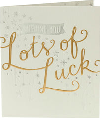 Good Luck Lettering Card Wishing You Lots of Luck!