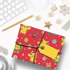 Pokemon Wrapping Paper 2 Sheets & 2 Tags
