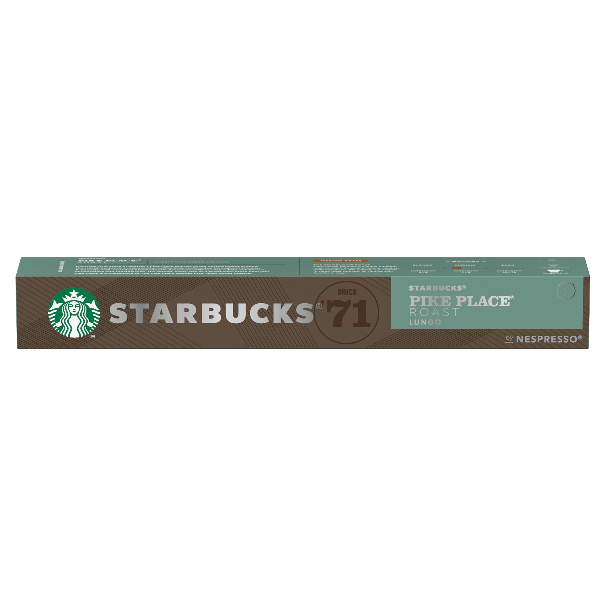 STARBUCKS by Nespresso Pike Place Lungo Coffee Capsules (Pack 10) - 12423398