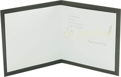 Partner Valentines Day Card For Him/Her With Envelope - Dark & Gold Design
